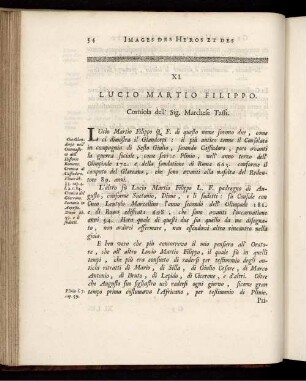 XI. Lucio Martio Filippo. [ ... mit Abbildungsbeschreibung.]