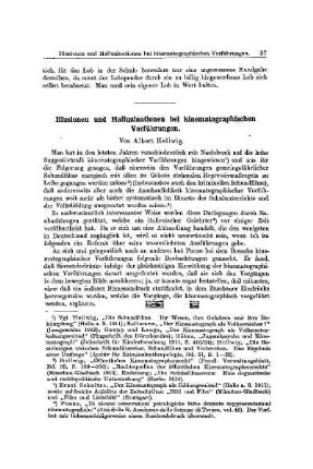 Illusionen und Halluzinationen bei kinematographischen Vorführungen