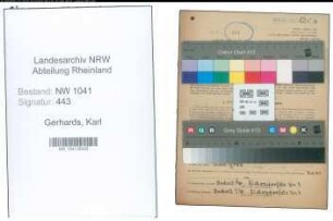 Entnazifizierung Karl Gerhards , geb. 09.12.1893 (Haendler)