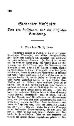 Siebenter Abschnitt. Von den Religionen und der kirchlichen Einrichtung