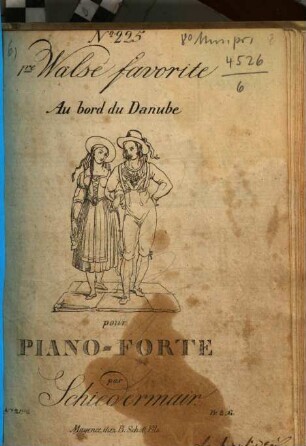 1re walse favorite : Au bord du Danube : pour pianoforte