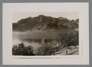 Deutschland. Oberbayern im Frühling. Blick auf den Kochelsee am Fuße des Herzogstands (1.731 m.ü. NHN)