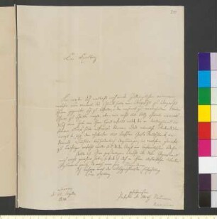 Brief von Naumann, Moritz an Goethe, Johann Wolfgang von