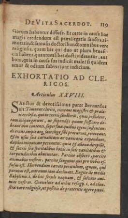 Exhortatio Ad Clericos.