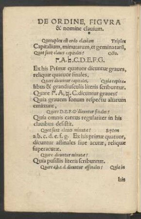 De Ordine, figura & nomine clavium.
