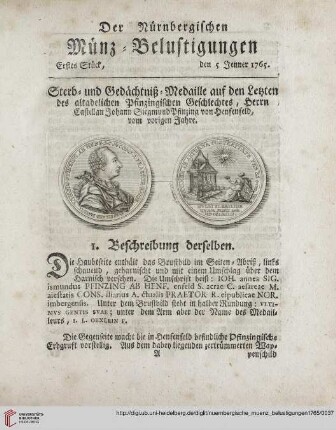 (Erstes Stueck, den 5. Jenner - Viertes Stueck, den 26. Jenner)