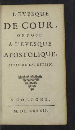 Sixiéme entretien.