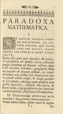 Paradoxa Mathematica.
