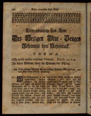160-171, Eilfte erbauliche Lob-Rede Des heiligen Blut-Zeugen Johannis von Nepomuck.
