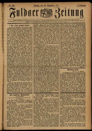 Ausgabe vom Freitag, den 18. Dezember 1891.
