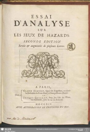 Essai D'Analyse Sur Les Jeux De Hazards