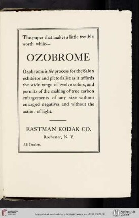 Eastman Kodak Co. [Ozobrome Paper]