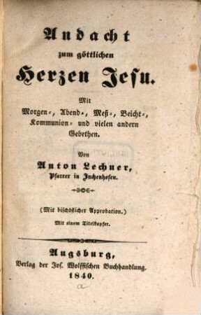 Andacht zum göttlichen Herzen Jesu
