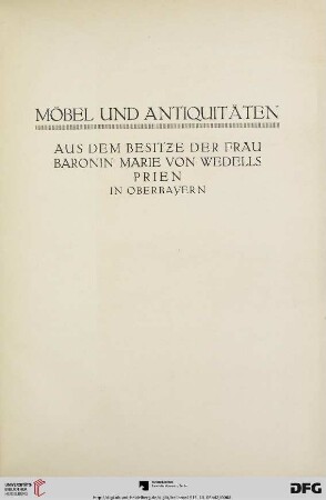 Möbel und Antiquitäten