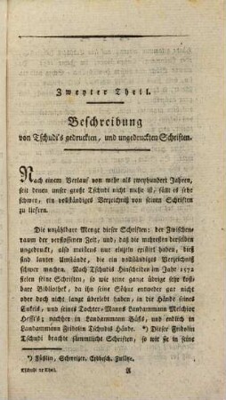 Egidius Tschudis von Glarus Leben und Schriften : nach dessen eigenen Handschriften. 2
