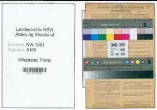 Entnazifizierung Franz Hillebrand, geb. 16.05.1889 (Schreiner)