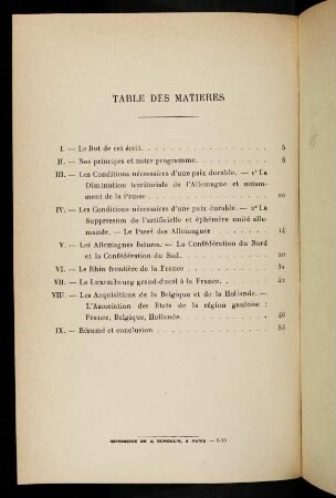 Table Des Matieres