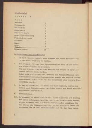 Stundentafel