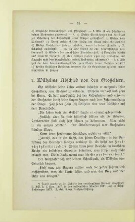 7. Wilhelms Abschied von den Großeltern