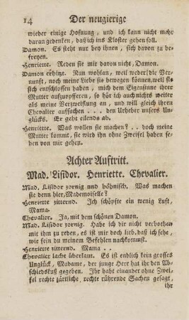 Achter Auftritt