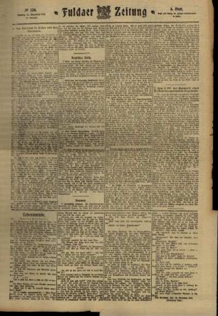 Dritte Ausgabe vom Samstag, den 11. November 1911.