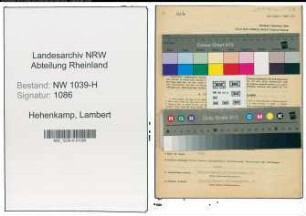 Entnazifizierung Lambert Hehenkamp , geb. 12.05.1889 (Postbeamter)