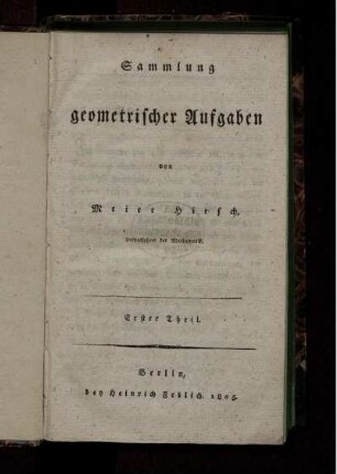 Th. 1: Sammlung geometrischer Aufgaben. Th. 1