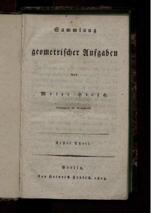 Th. 1: Sammlung geometrischer Aufgaben. Th. 1