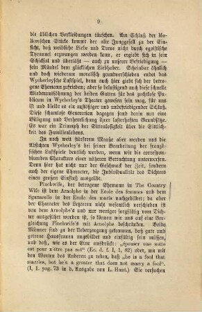 Wycherley und seine französischen Quellen