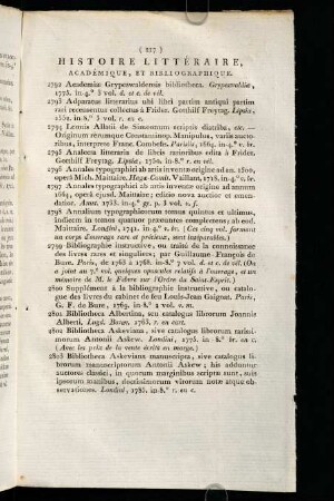 217-226, Histoire Littéraire, Académique, Et Bibliographique.