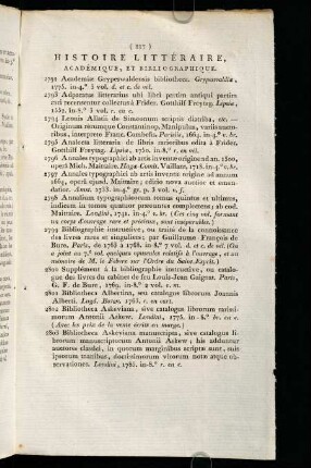 217-226, Histoire Littéraire, Académique, Et Bibliographique.