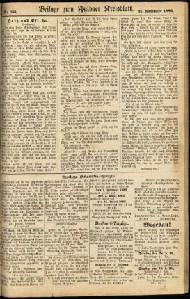 Zweite Ausgabe vom Samstag, den 25. November 1882.