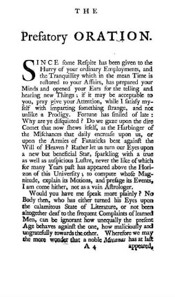 The Prefatory Oration.