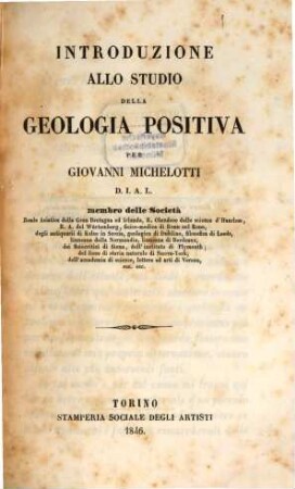 Introduzione allo studio della geologia positiva