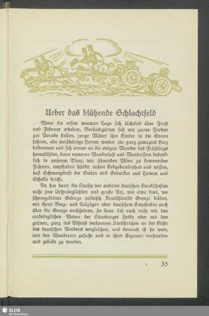 Ueber das blühende Schlachtfeld