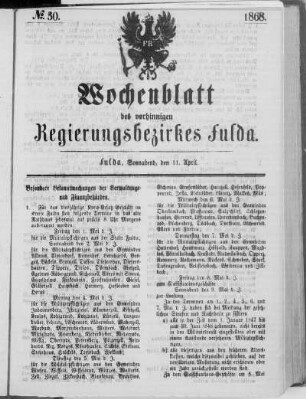 No. 30., Ausgabe vom 11. April 1868
