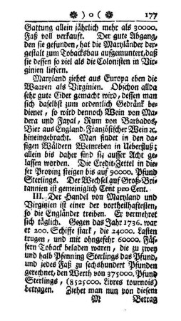 III. Handlung derer beyden Colonien überhaupt