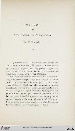 2.Ser. 4.1883: Boccace et les Docks et Warrants