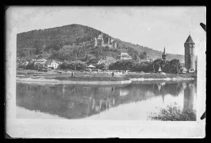 Blick vom Tauberufer auf Mainspitze, Spitzen Turm und Burg