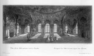Schloss Weißenstein zu Pommersfelden, Ansicht der Sala terrena gegen den Garten