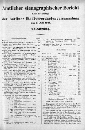 Sitzung 24, 2. Juli 1931