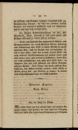 Viertes Kapitel. Vom Säen.