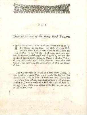 The Description of the Thirty Third Plate