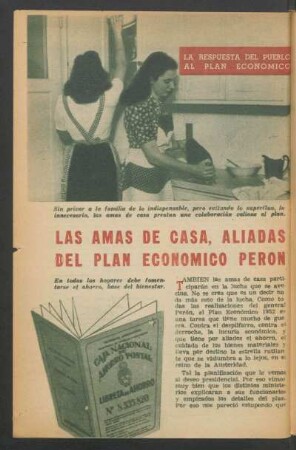 Las amas de casa, aliadas del Plan Económico Perón : La respuesta del pueblo al Plan Económico