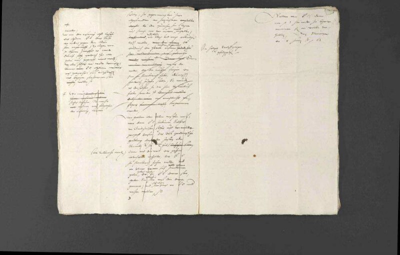 Schriftwechsel zwischen Pfalzgraf Wolfgang und Herzog Christoph von Württemberg bezüglich der von Herzog Albrecht V. von Bayern aufgenommenen Gerüchte, der Pfalzgraf plane den Verkauf einiger Ämter des Herzogtums Neuburg.