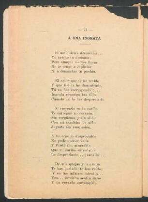 A una ingrata