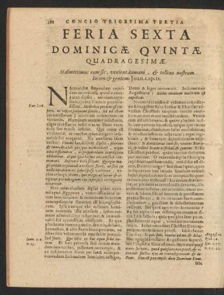 Feria Sexta Dominicae Quintae Quadragesimae.