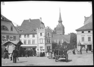 Weißenfels. Klingenplatz mit Pferdewagen