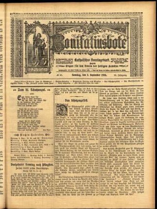 Erste Ausgabe vom Sonntag, den 02. September 1906.