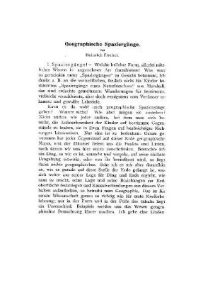 Geographische Spaziergänge